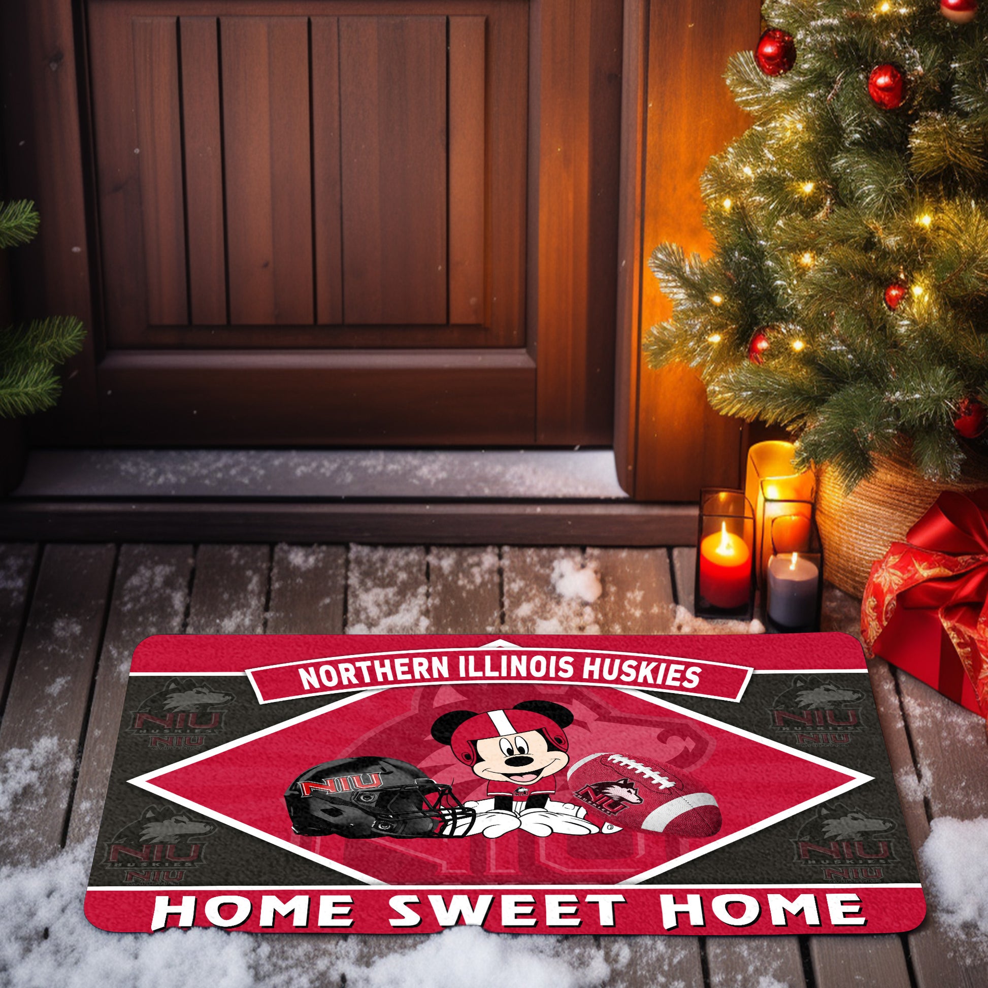 Northern Illinois Huskies Doormat, Sport Team And MK Doormat, FootBall Fan Gifts