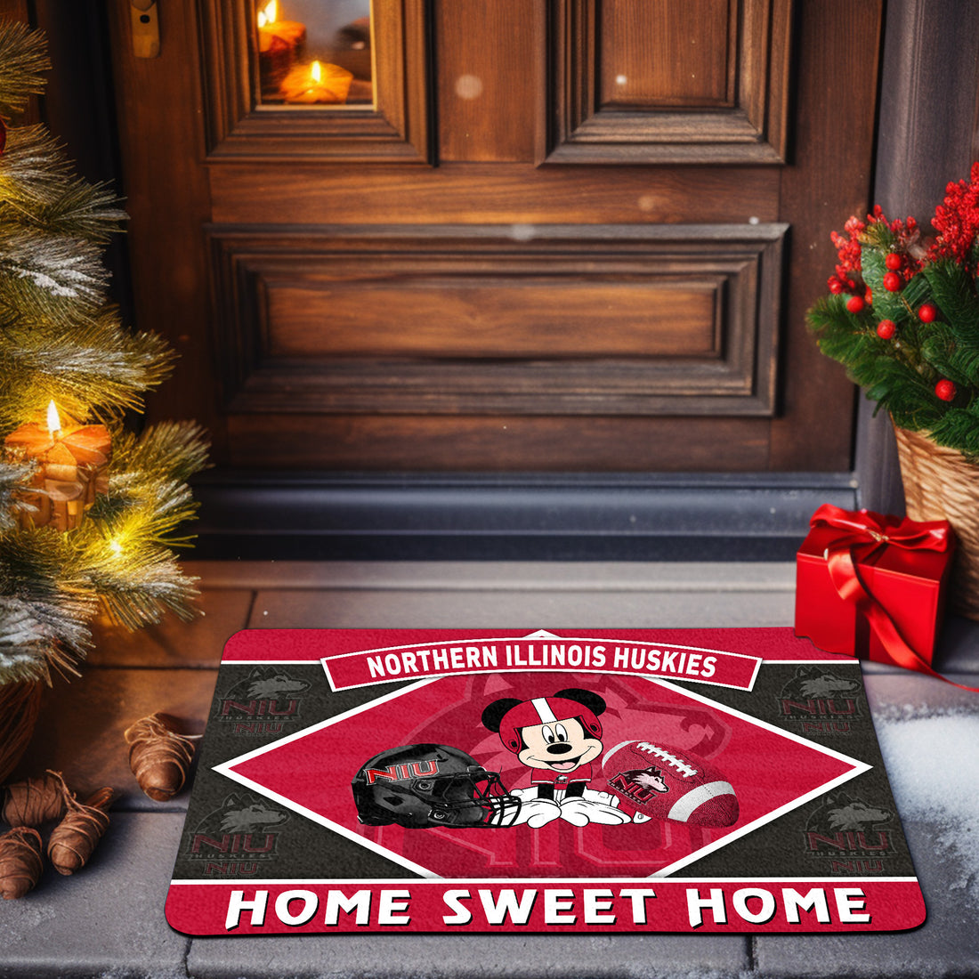 Northern Illinois Huskies Doormat, Sport Team And MK Doormat, FootBall Fan Gifts