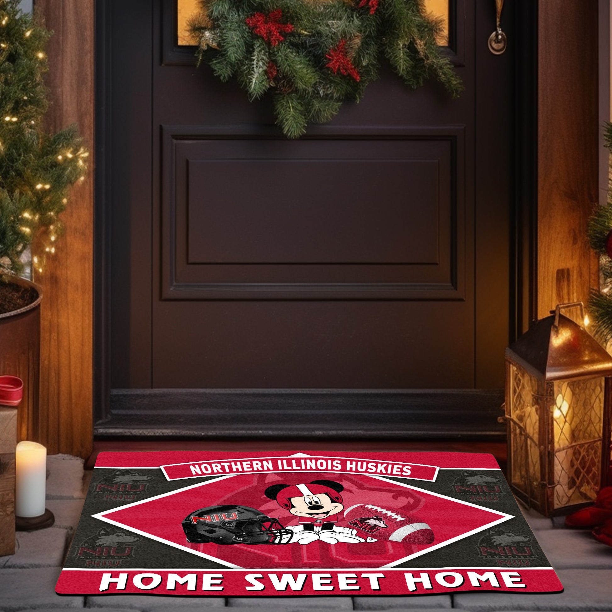 Northern Illinois Huskies Doormat, Sport Team And MK Doormat, FootBall Fan Gifts