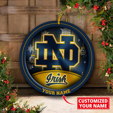 Notre Dame Fighting Irish Circle Aluminium Custom Ornament 2 Side Trending New Arrivals H52912 ETUG311023