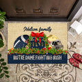 Notre Dame Fighting Irish Doormat Personalized Your Name, Sport Team Doormat, Christmas Gifts For Football Fan, Home Decor ETHY-52726