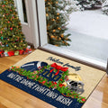 Notre Dame Fighting Irish Doormat Personalized Your Name, Sport Team Doormat, Christmas Gifts For Football Fan, Home Decor ETHY-52726