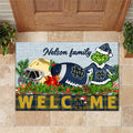 Notre Dame Fighting Irish Football Team Doormat Personalized Your Family Name, Sport And Grinch Doormat, Football Lovers Gifts, Home Decorations ETHY-53152