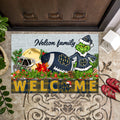 Notre Dame Fighting Irish Football Team Doormat Personalized Your Family Name, Sport And Grinch Doormat, Football Lovers Gifts, Home Decorations ETHY-53152