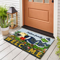 Notre Dame Fighting Irish Football Team Doormat Personalized Your Family Name, Sport And Grinch Doormat, Football Lovers Gifts, Home Decorations ETHY-53152