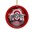 Ohio State Buckeyes Circle Aluminium Custom Ornament 2 Side Trending New Arrivals H52912 ETUG311023