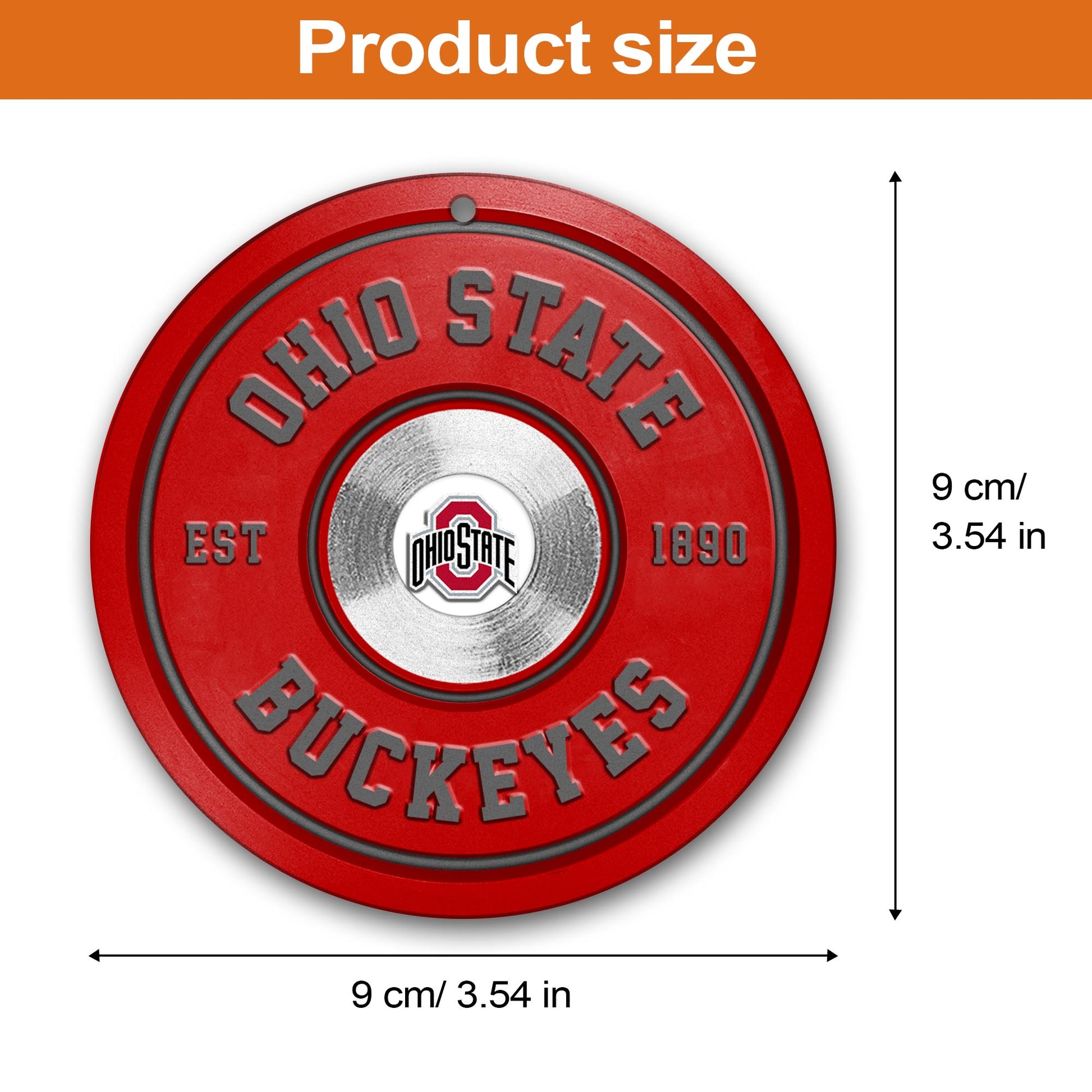 Ohio State Buckeyes Fitness Circle Aluminium Ornament 2 Side Trending New Arrivals H52883 ETUG311023