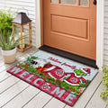 Ohio State Buckeyes Football Team Doormat Personalized Your Family Name, Sport And Grinch Doormat, Football Lovers Gifts, Home Decorations ETHY-53152