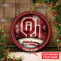 Oklahoma Sooners Circle Aluminium Custom Ornament 2 Side Trending New Arrivals H52912 ETUG311023
