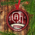 Oklahoma Sooners Circle Aluminium Custom Ornament 2 Side Trending New Arrivals H52912 ETUG311023