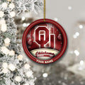 Oklahoma Sooners Circle Aluminium Custom Ornament 2 Side Trending New Arrivals H52912 ETUG311023