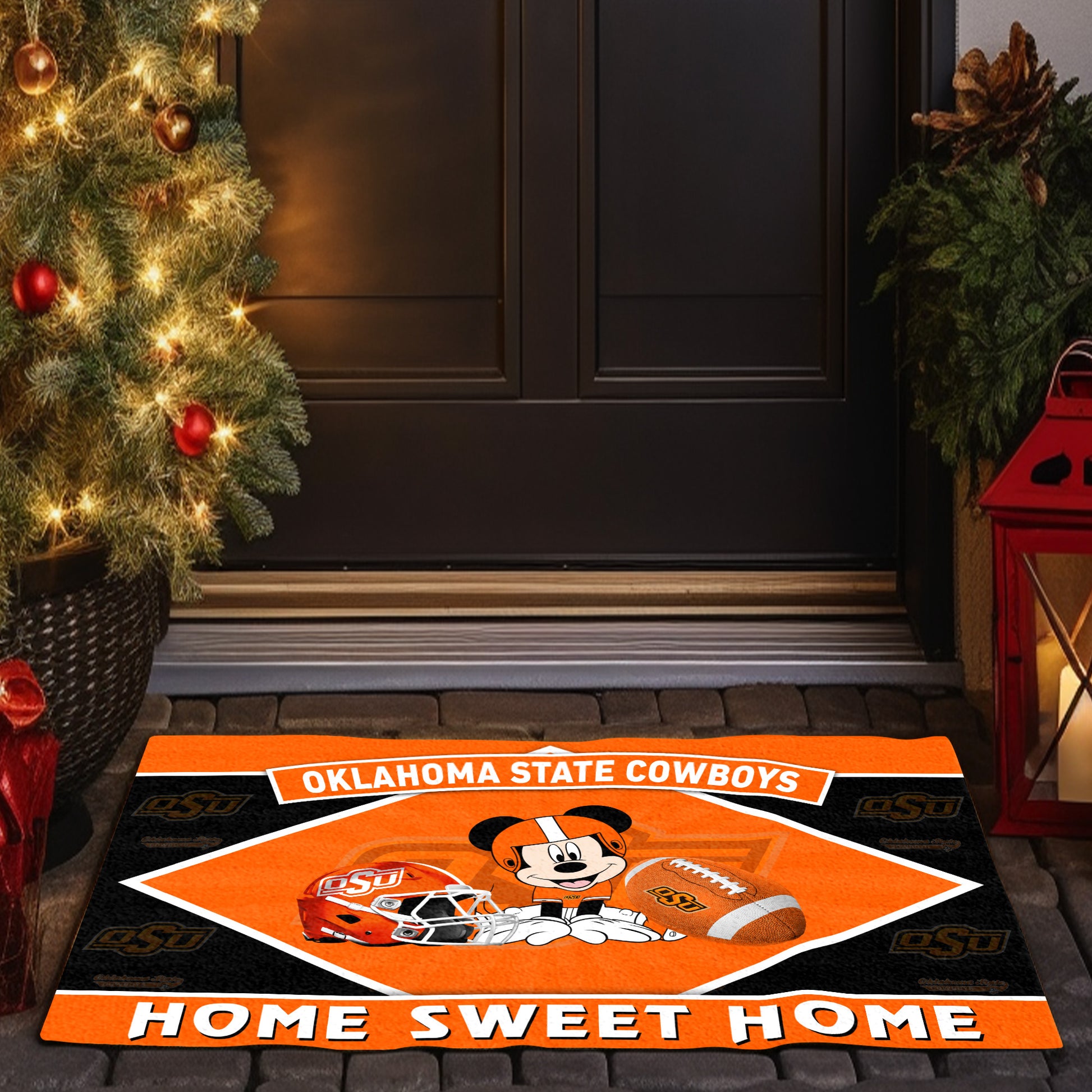 Oklahoma State Cowboys Doormat, Sport Team And MK Doormat, FootBall Fan Gifts