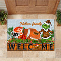 Oklahoma State Cowboys Football Team Doormat Personalized Your Family Name, Sport And Grinch Doormat, Football Lovers Gifts, Home Decorations ETHY-53152