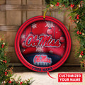 Ole Miss Rebels Circle Aluminium Custom Ornament 2 Side Trending New Arrivals H52912 ETUG311023