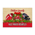 Ole Miss Rebels Doormat Personalized Your Name, Sport Team Doormat, Christmas Gifts For Football Fan, Home Decor ETHY-52726