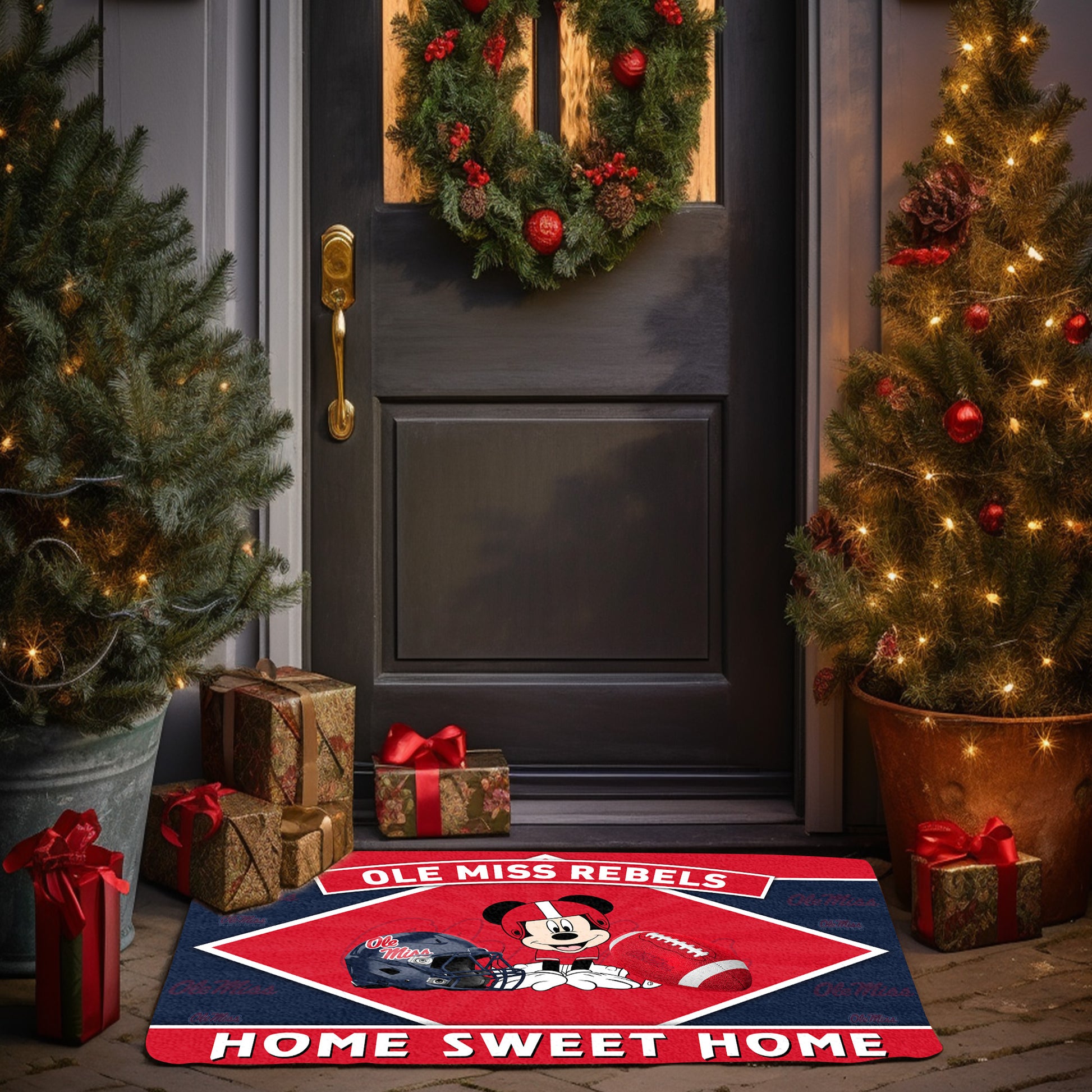 Ole Miss Rebels Doormat, Sport Team And MK Doormat, FootBall Fan Gifts
