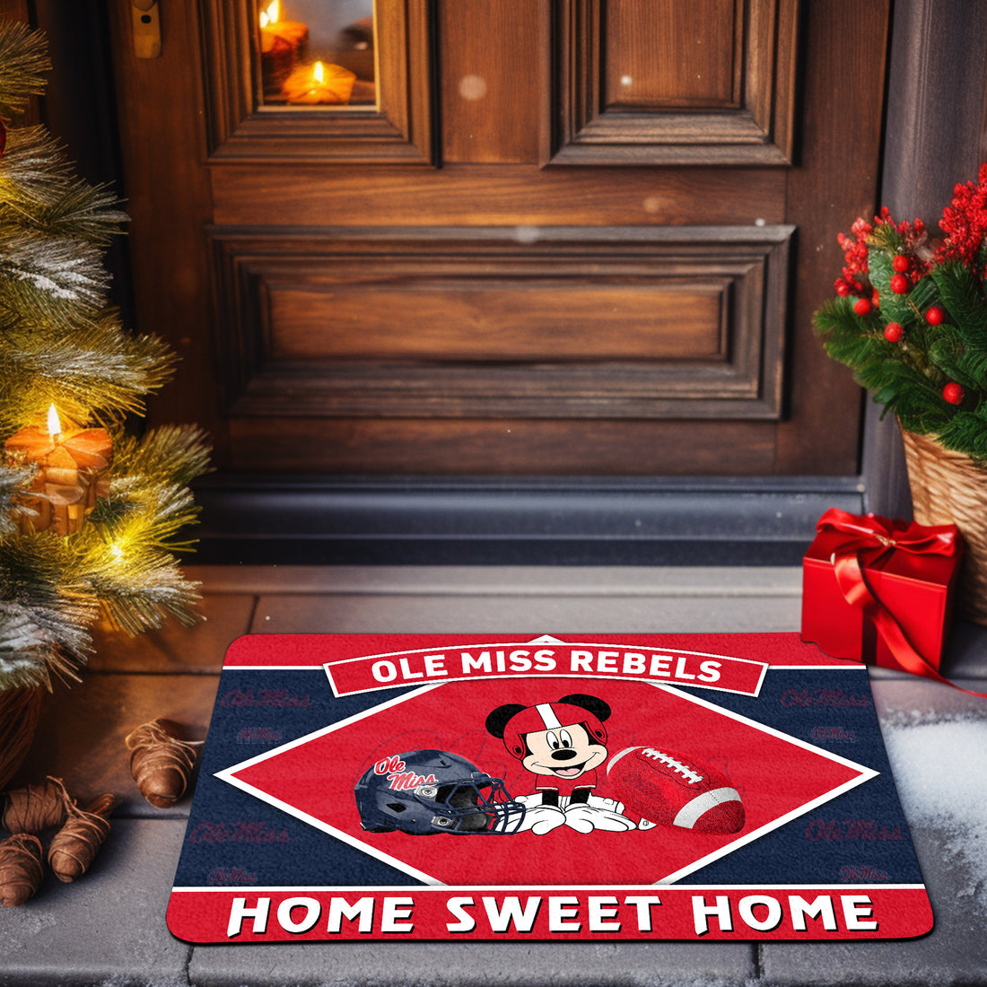 Ole Miss Rebels Doormat, Sport Team And MK Doormat, FootBall Fan Gifts