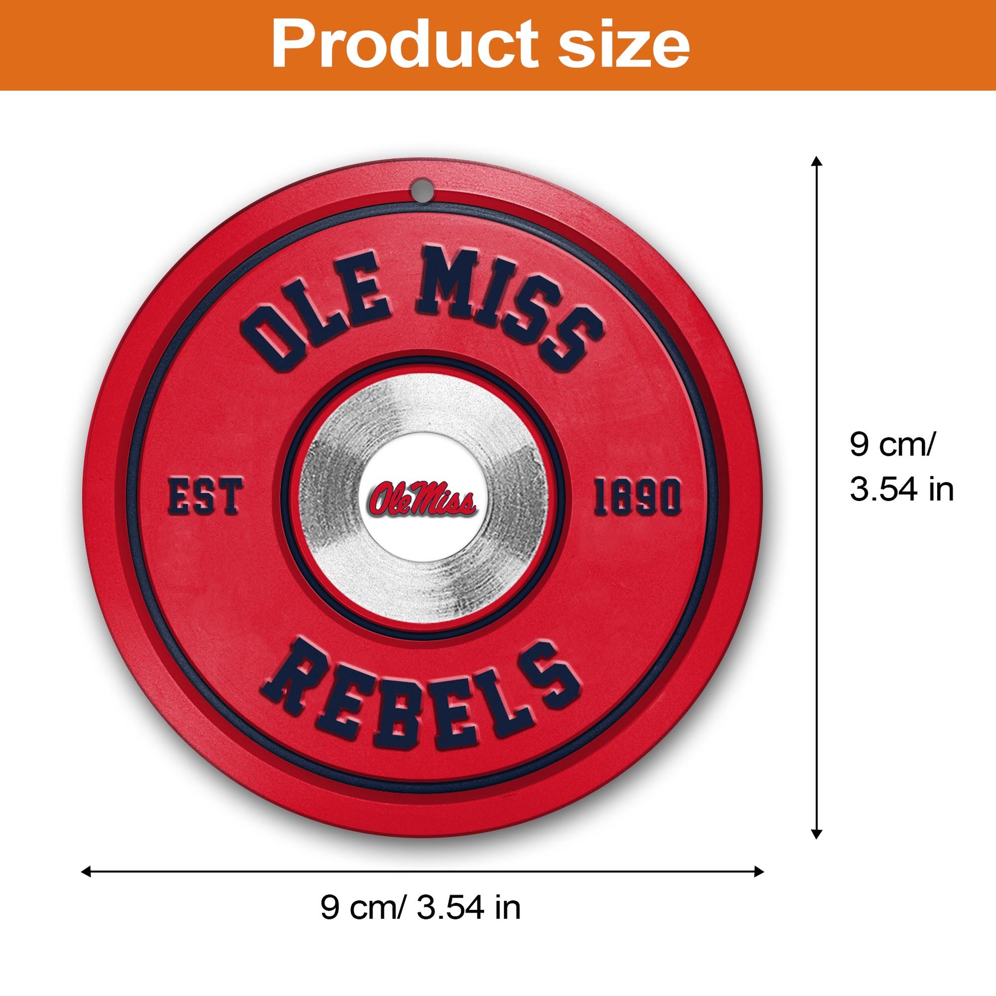 Ole Miss Rebels Fitness Circle Aluminium Ornament 2 Side Trending New Arrivals H52883 ETUG311023