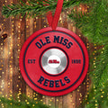 Ole Miss Rebels Fitness Circle Aluminium Ornament 2 Side Trending New Arrivals H52883 ETUG311023