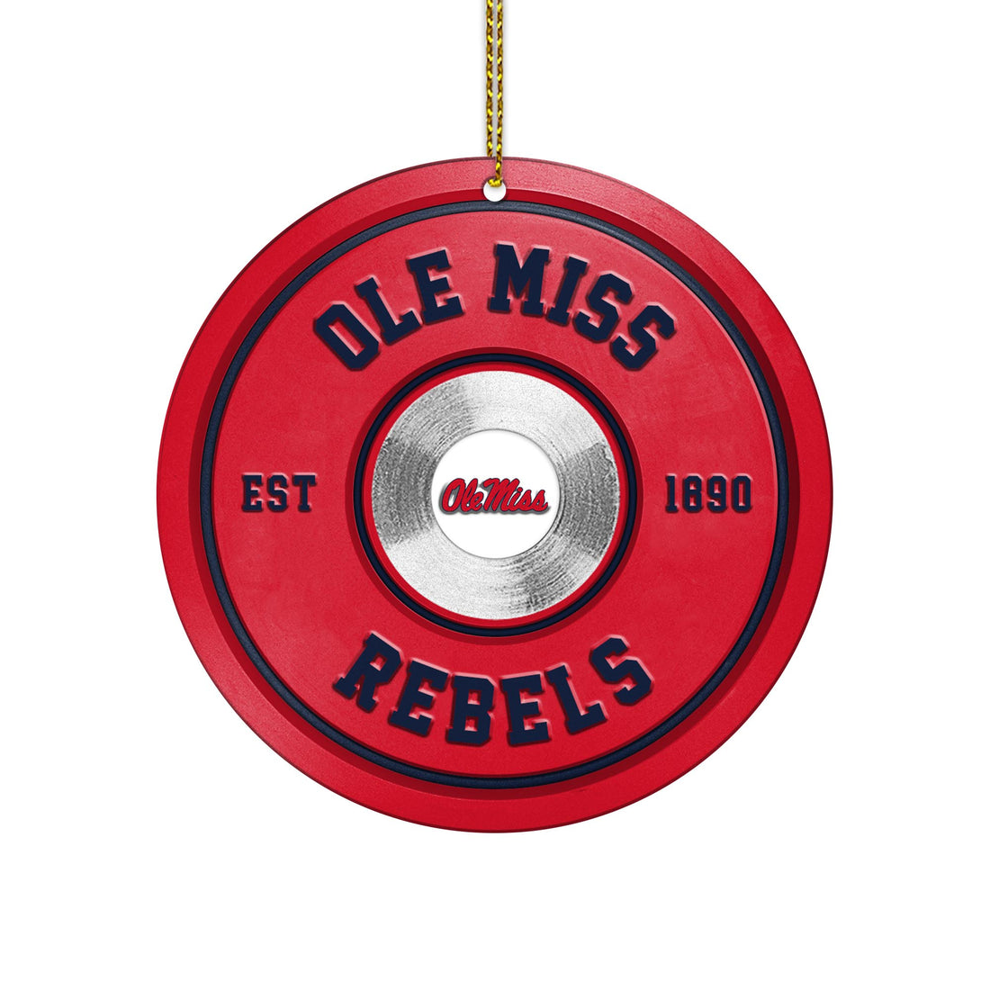 Ole Miss Rebels Fitness Circle Aluminium Ornament 2 Side Trending New Arrivals H52883 ETUG311023