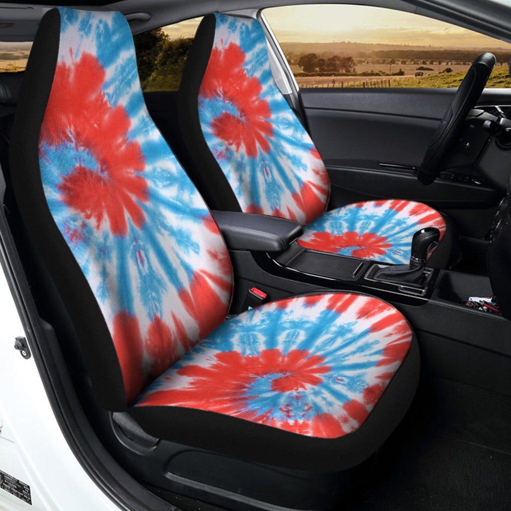 Orange And Blue Tie Dye Print Universal Fit Car Seat Covers