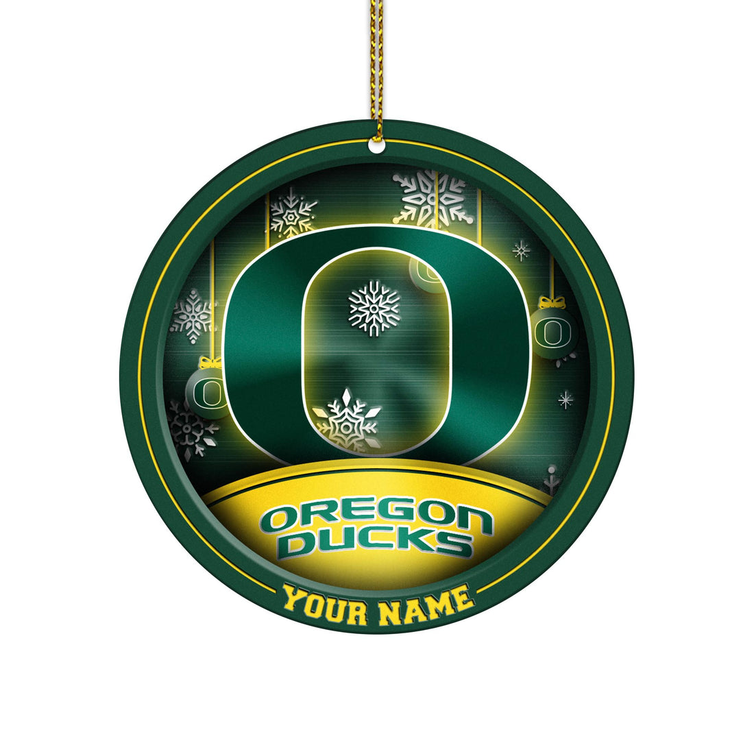 Oregon Ducks Circle Aluminium Custom Ornament 2 Side Trending New Arrivals H52912 ETUG311023