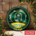 Oregon Ducks Circle Aluminium Custom Ornament 2 Side Trending New Arrivals H52912 ETUG311023