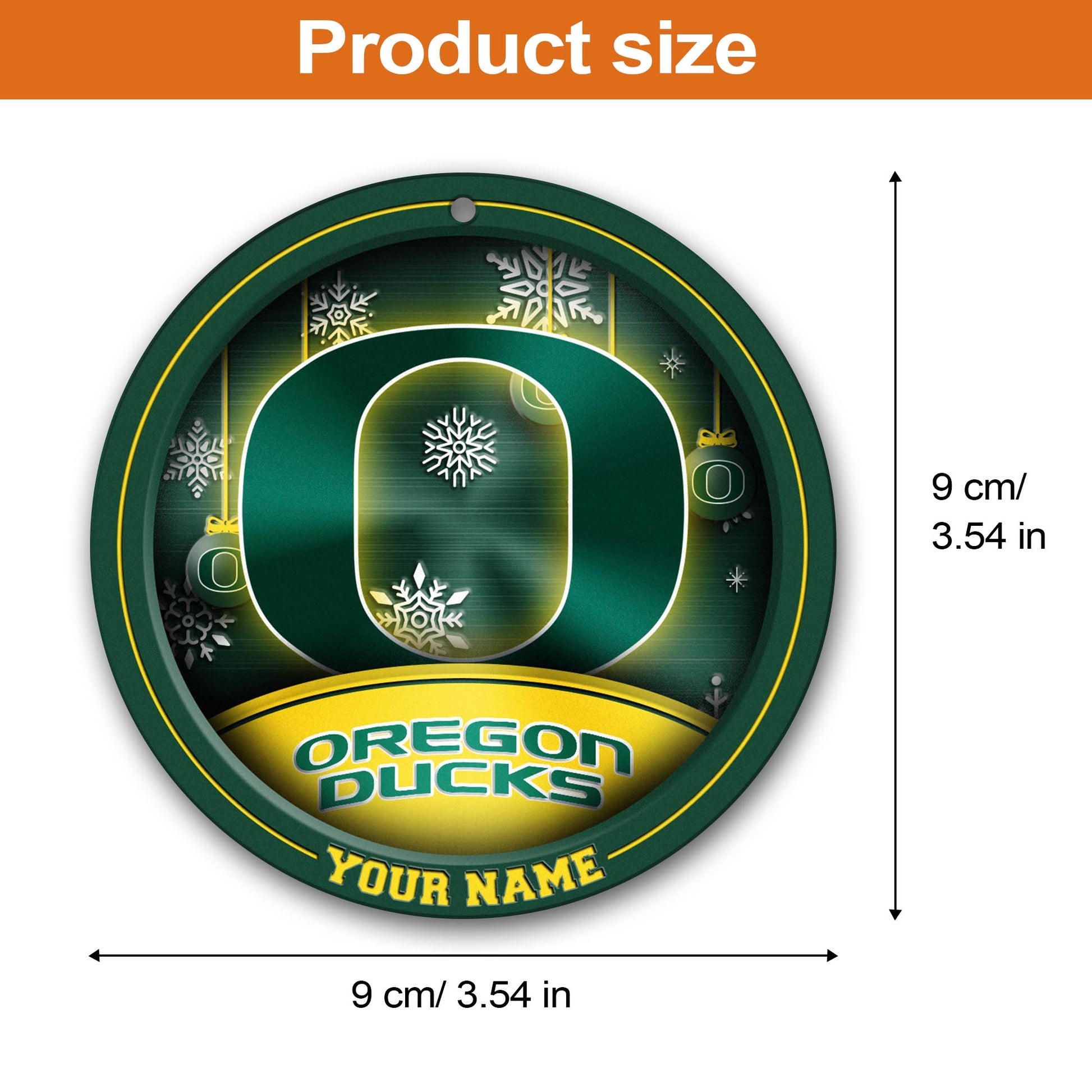 Oregon Ducks Circle Aluminium Custom Ornament 2 Side Trending New Arrivals H52912 ETUG311023