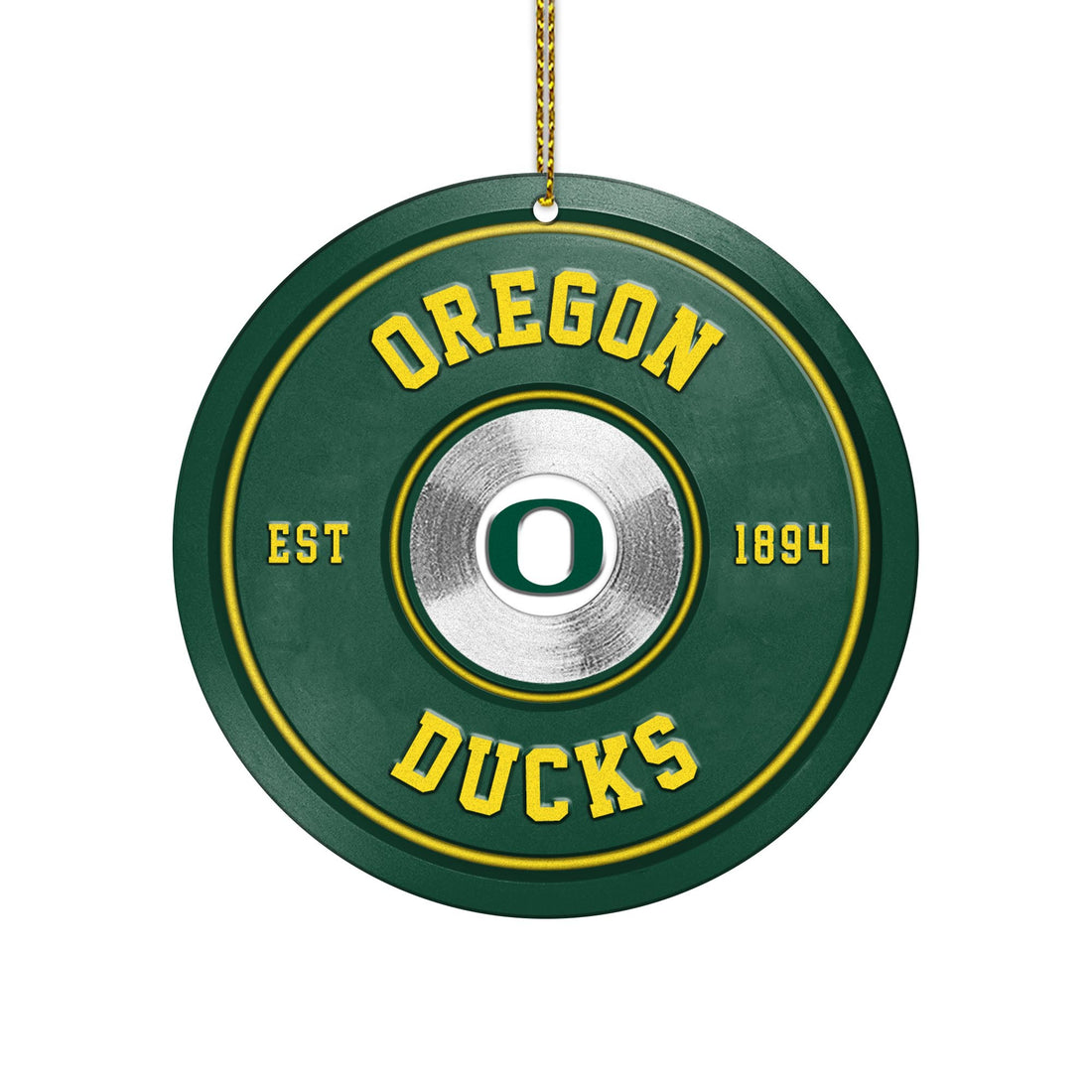 Oregon Ducks Fitness Circle Aluminium Ornament 2 Side Trending New Arrivals H52883 ETUG311023