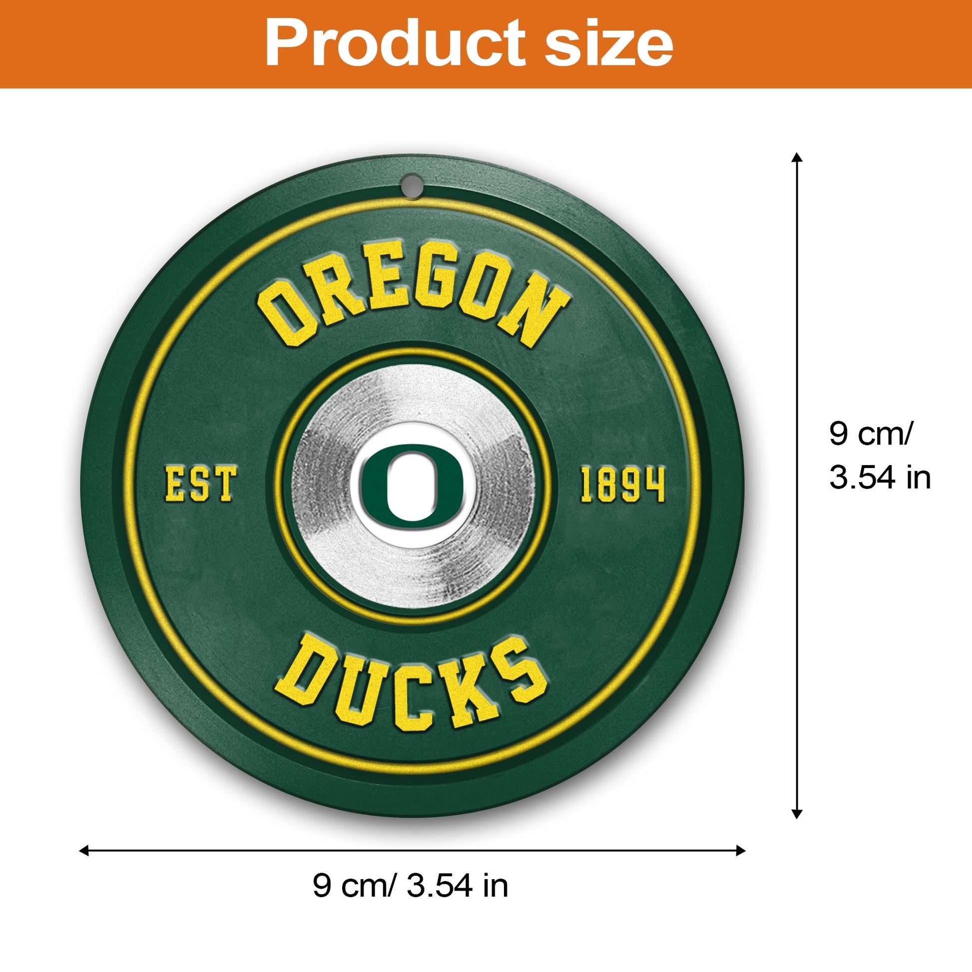 Oregon Ducks Fitness Circle Aluminium Ornament 2 Side Trending New Arrivals H52883 ETUG311023