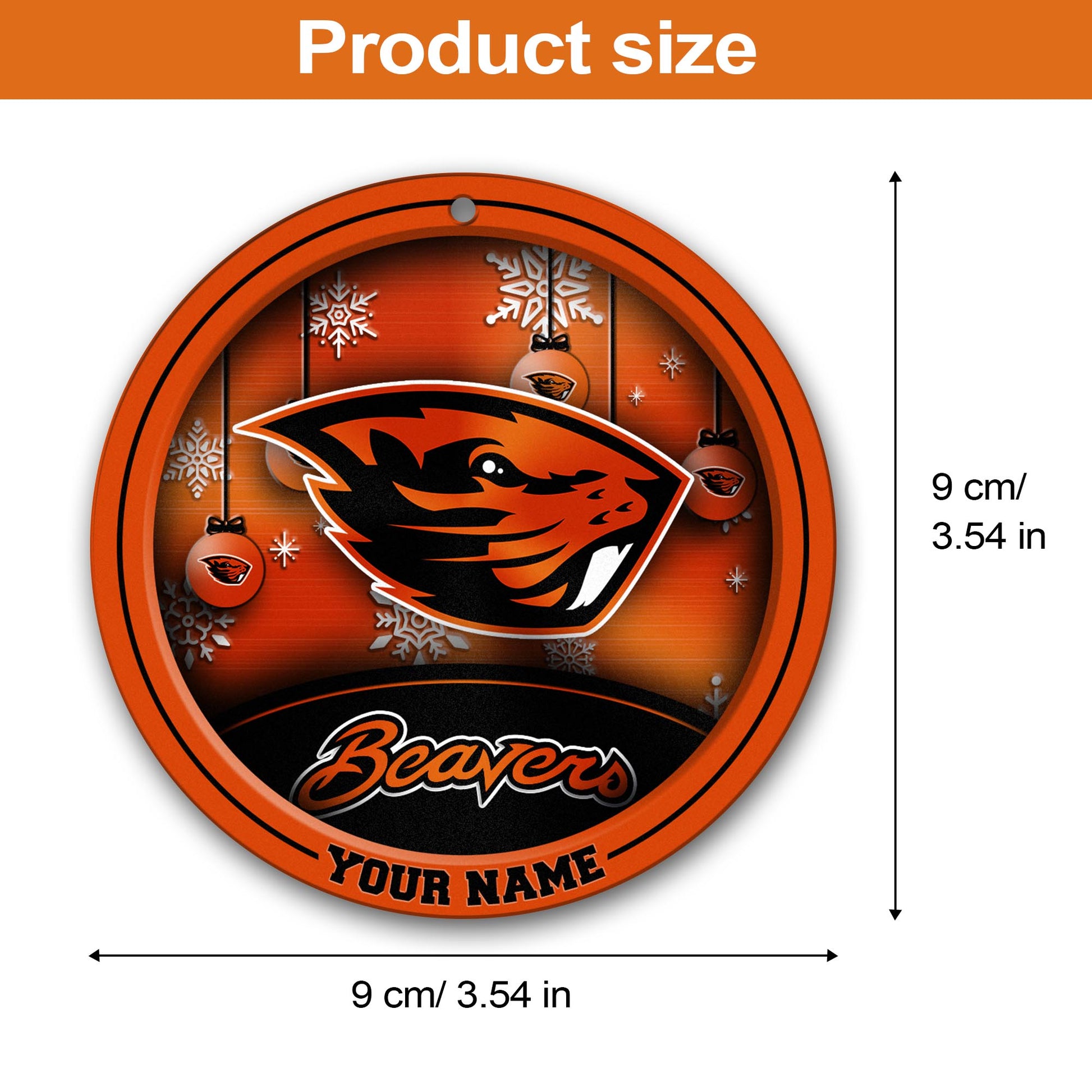 Oregon State Beavers Circle Aluminium Custom Ornament 2 Side Trending New Arrivals H52912 ETUG311023
