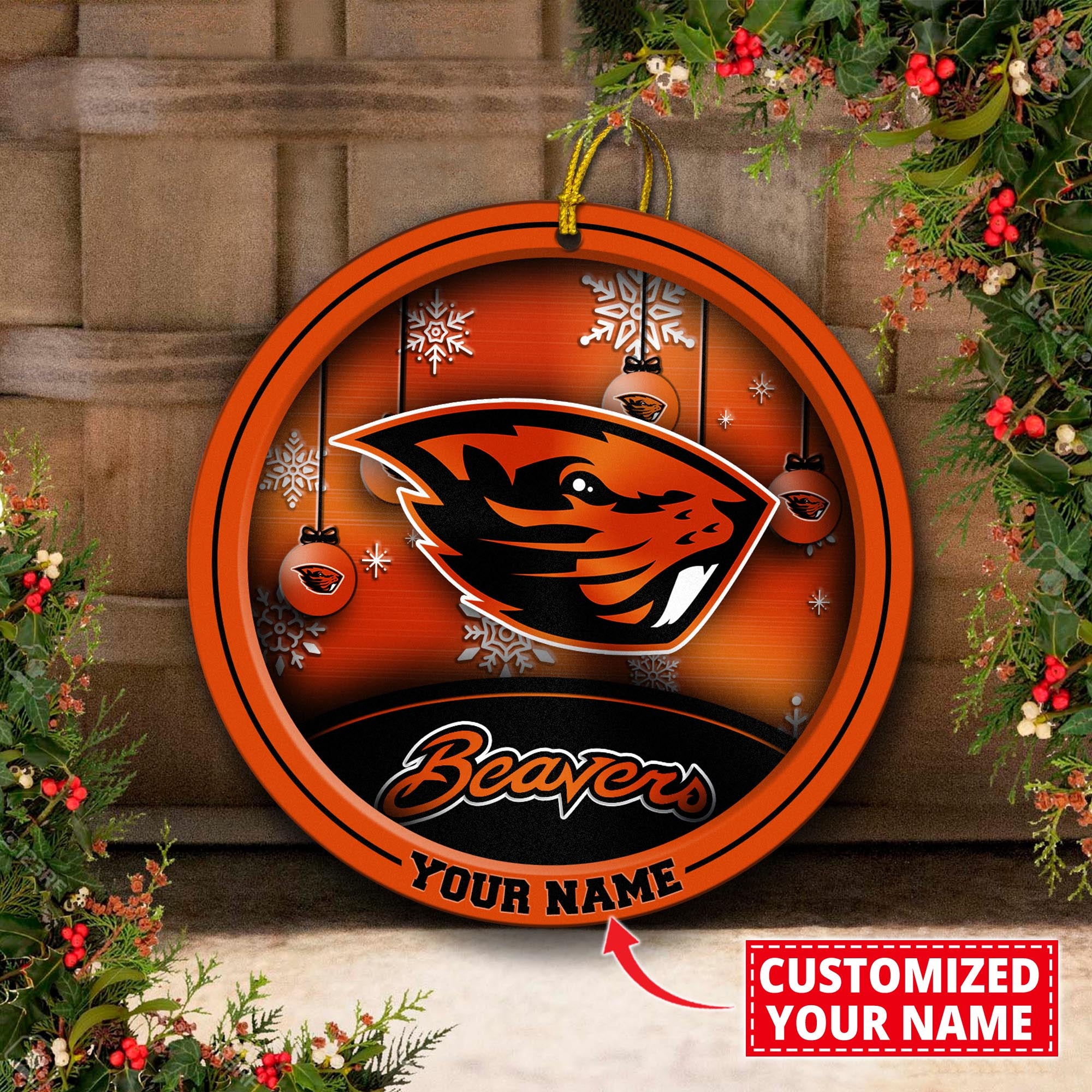 Oregon State Beavers Circle Aluminium Custom Ornament 2 Side Trending New Arrivals H52912 ETUG311023