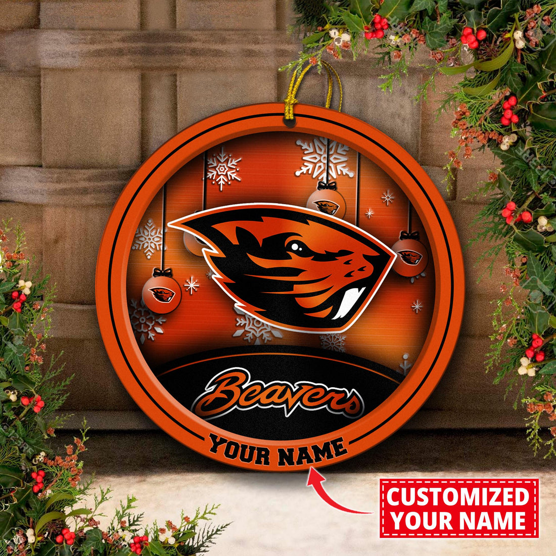 Oregon State Beavers Circle Aluminium Custom Ornament 2 Side Trending New Arrivals H52912 ETUG311023