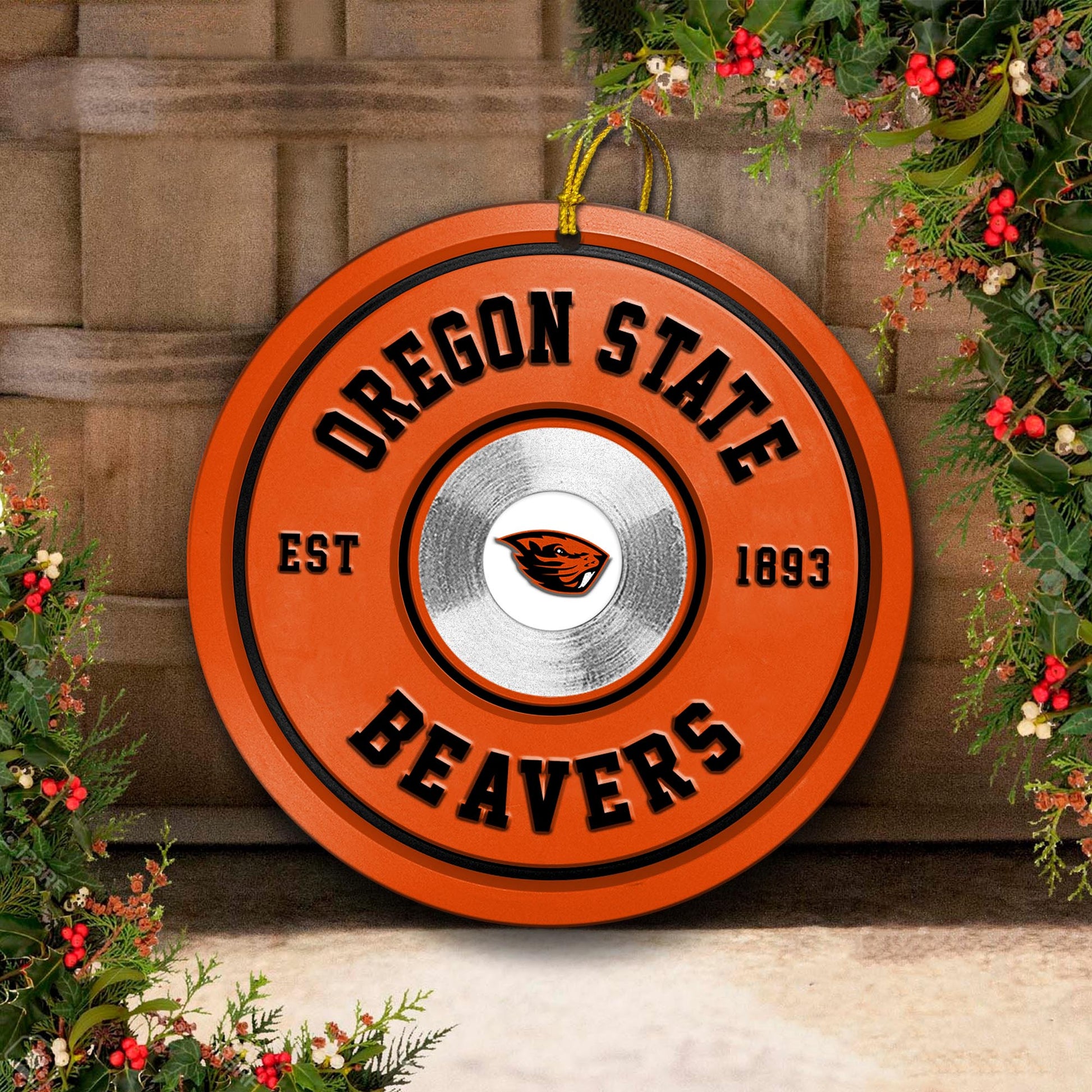 Oregon State Beavers Fitness Circle Aluminium Ornament 2 Side Trending New Arrivals H52883 ETUG311023