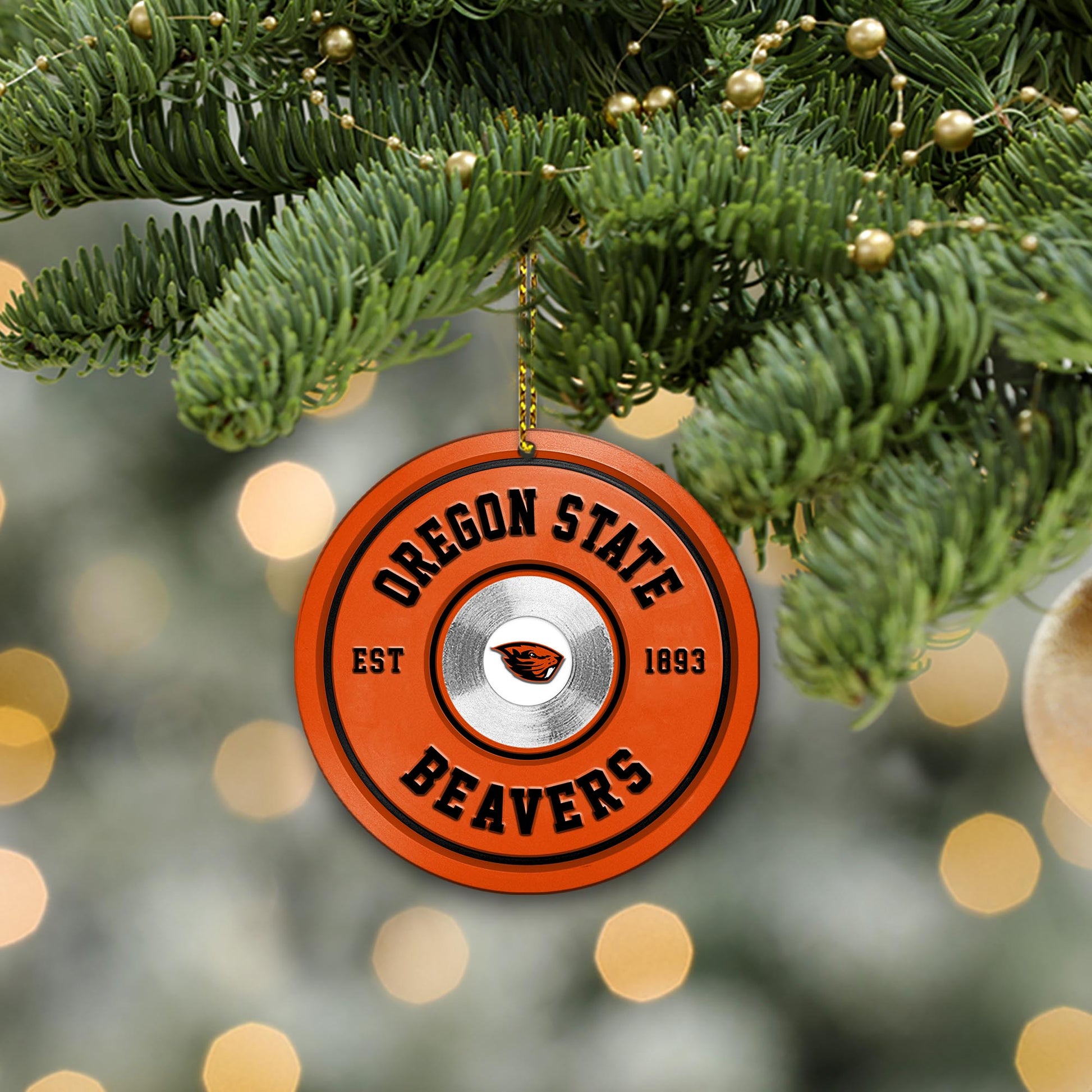 Oregon State Beavers Fitness Circle Aluminium Ornament 2 Side Trending New Arrivals H52883 ETUG311023