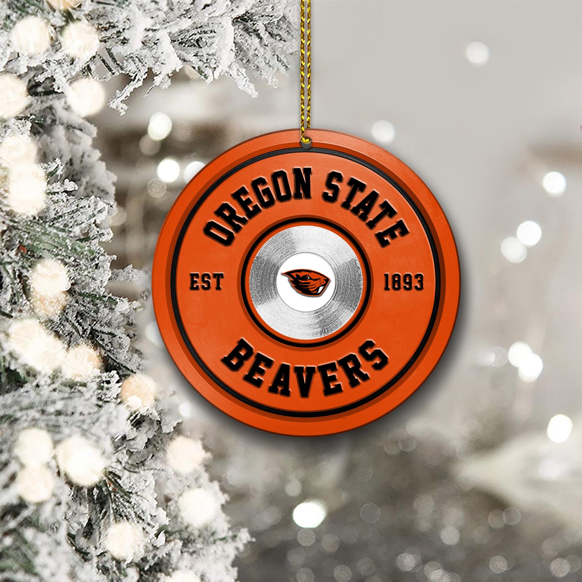 Oregon State Beavers Fitness Circle Aluminium Ornament 2 Side Trending New Arrivals H52883 ETUG311023