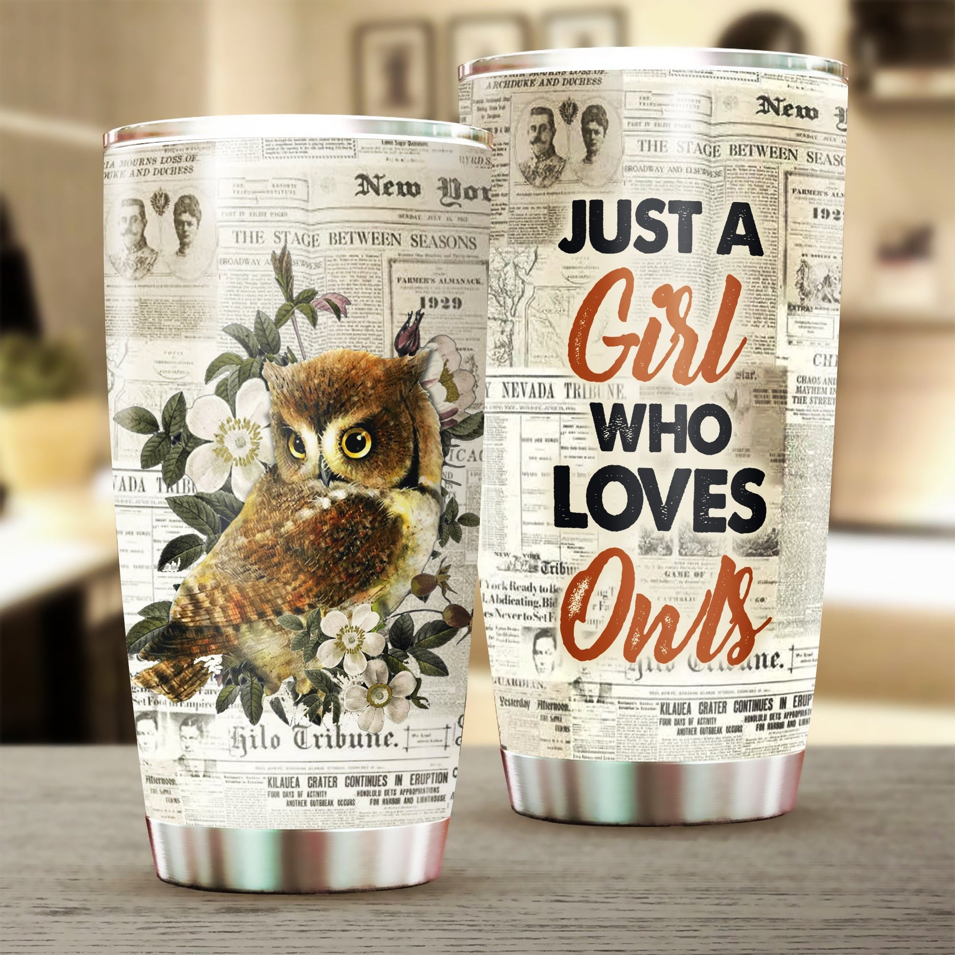 Owl Tumbler, Gift for Owl Lovers - TB014PA06