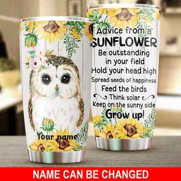 Personalized Owl Tumbler, Personalized Gift for Owl Lovers