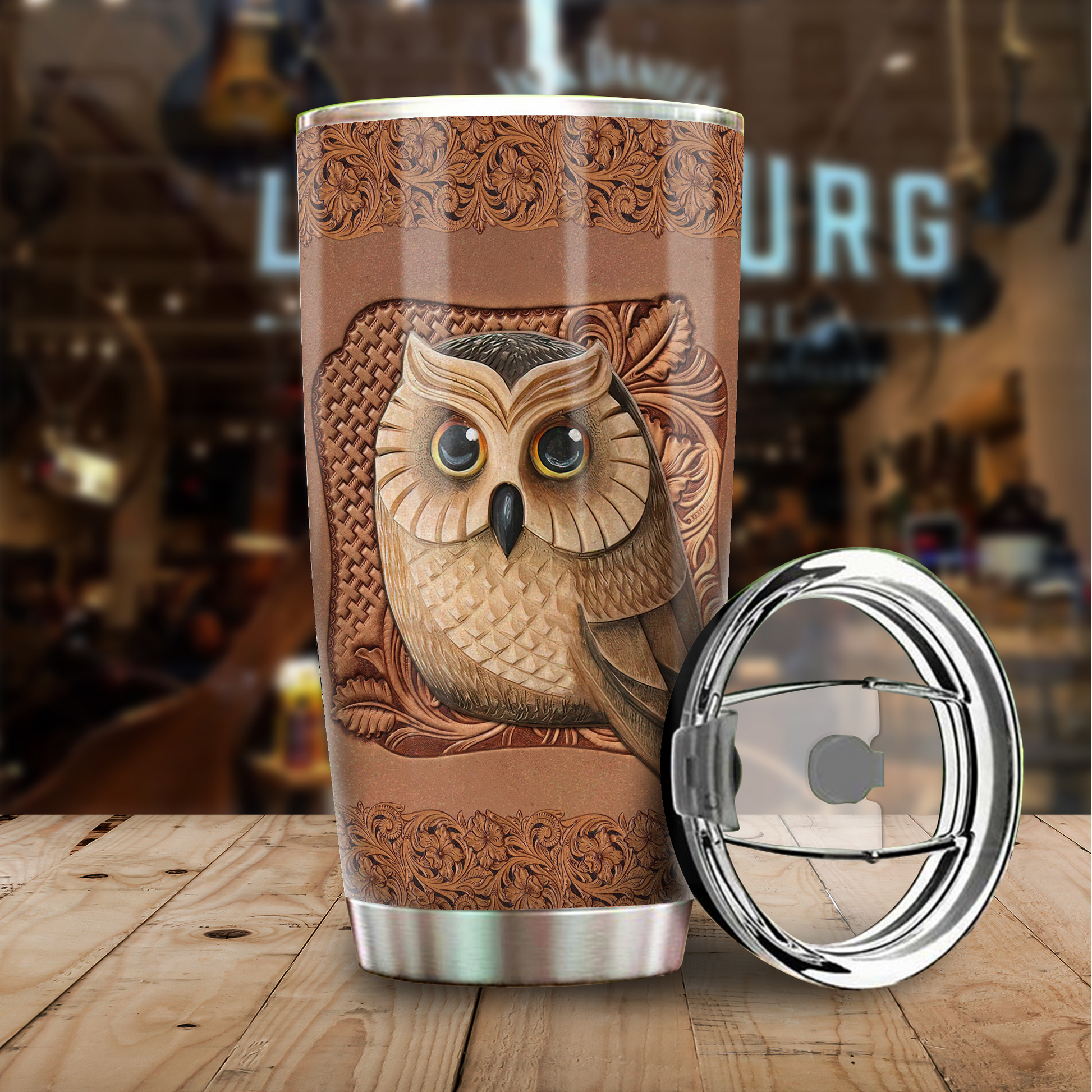 Owl Tumbler, Gift for Owl Lovers 20 OZ Car Mug