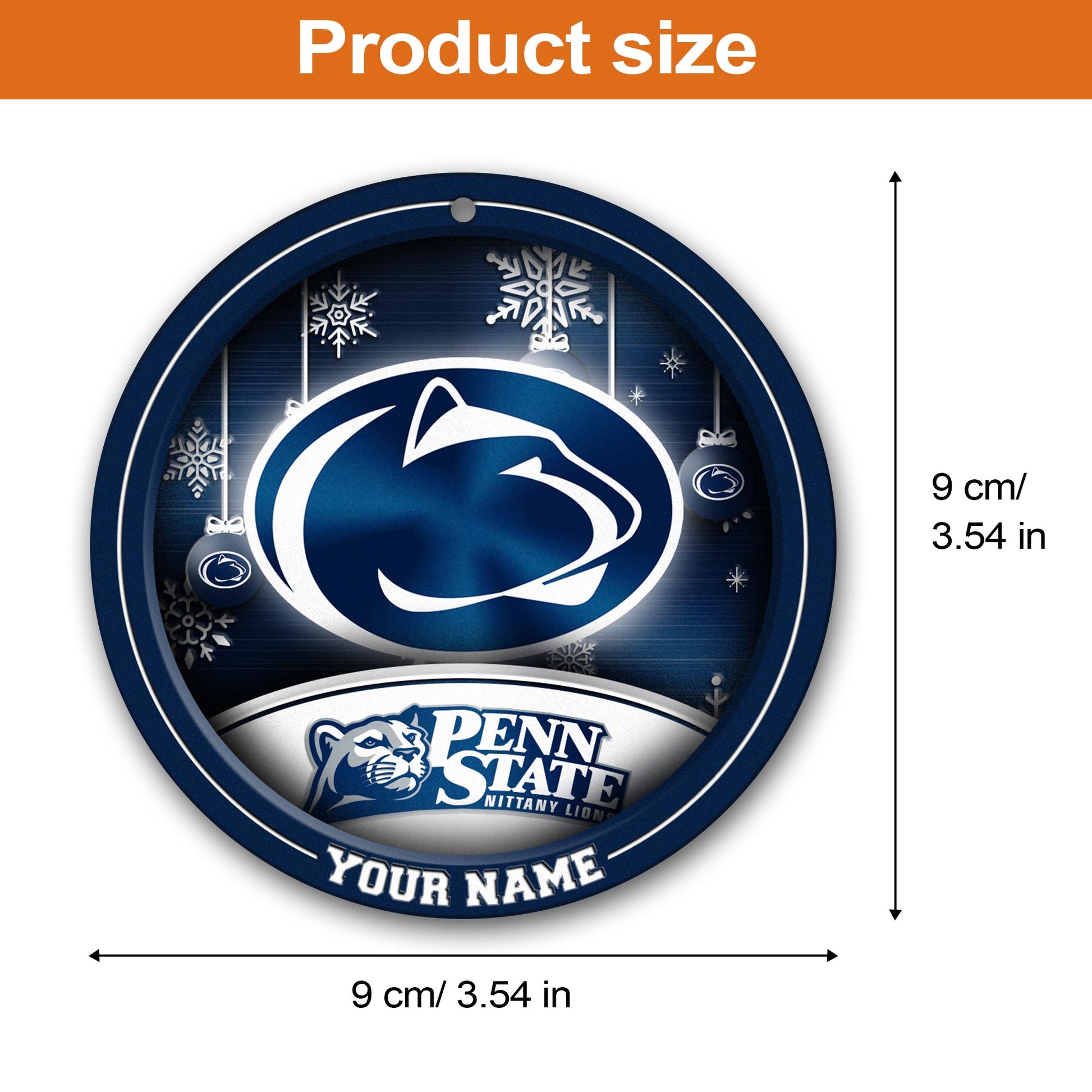 Penn State Nittany Lions Circle Aluminium Custom Ornament 2 Side Trending New Arrivals H52912 ETUG311023