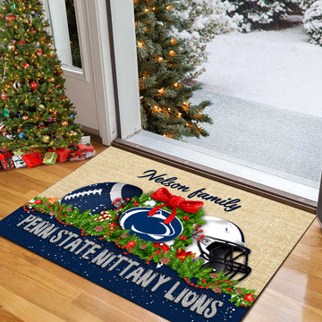 Penn State Nittany Lions Doormat Personalized Your Name, Sport Team Doormat, Christmas Gifts For Football Fan, Home Decor ETHY-52726