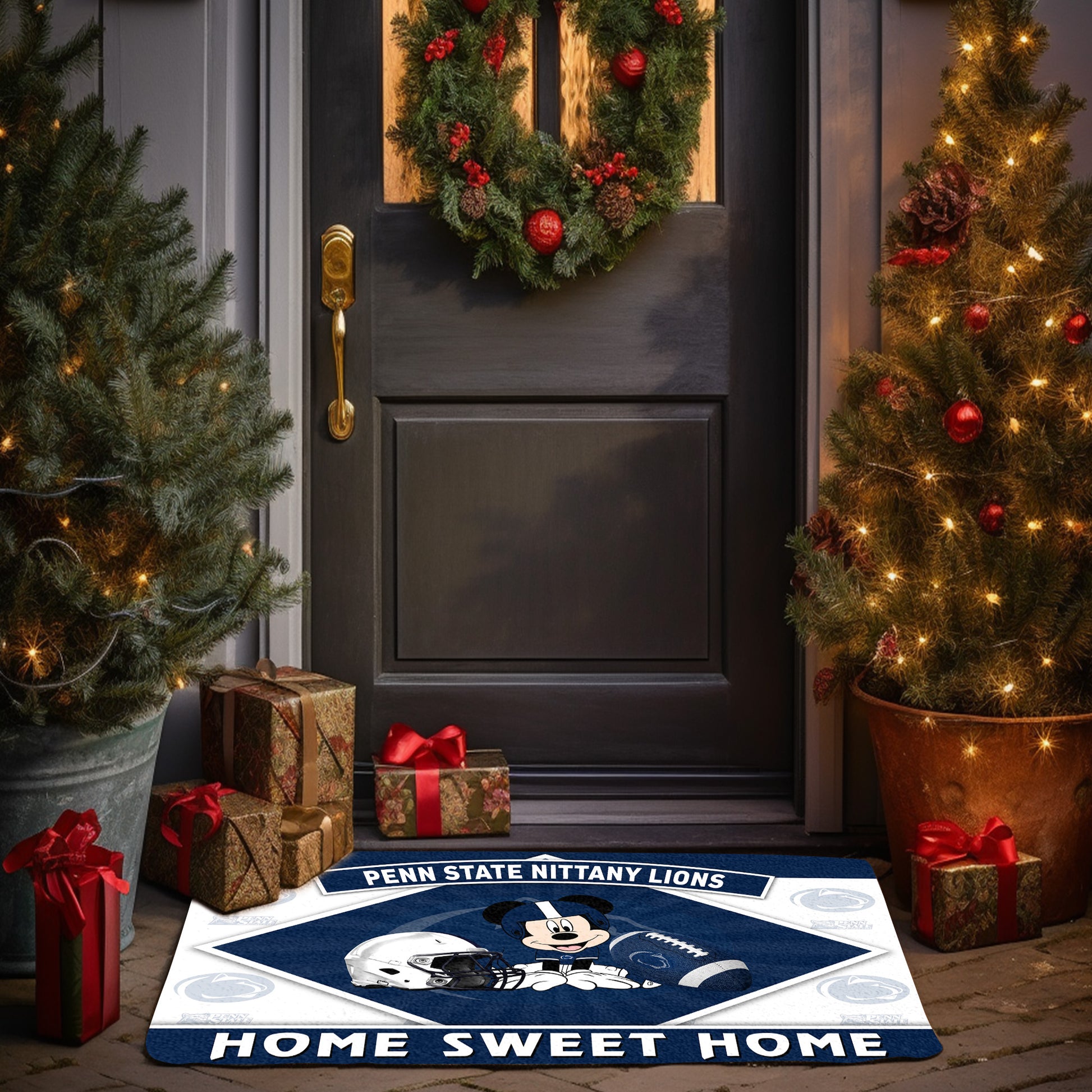 Penn State Nittany Lions Doormat, Sport Team And MK Doormat, FootBall Fan Gifts