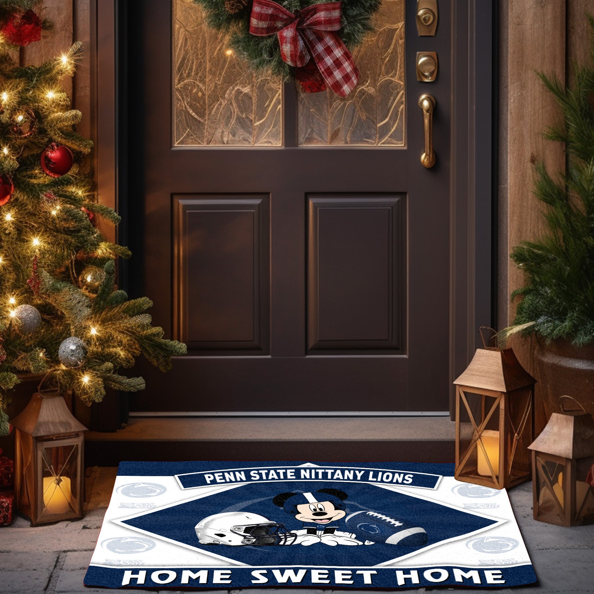 Penn State Nittany Lions Doormat, Sport Team And MK Doormat, FootBall Fan Gifts