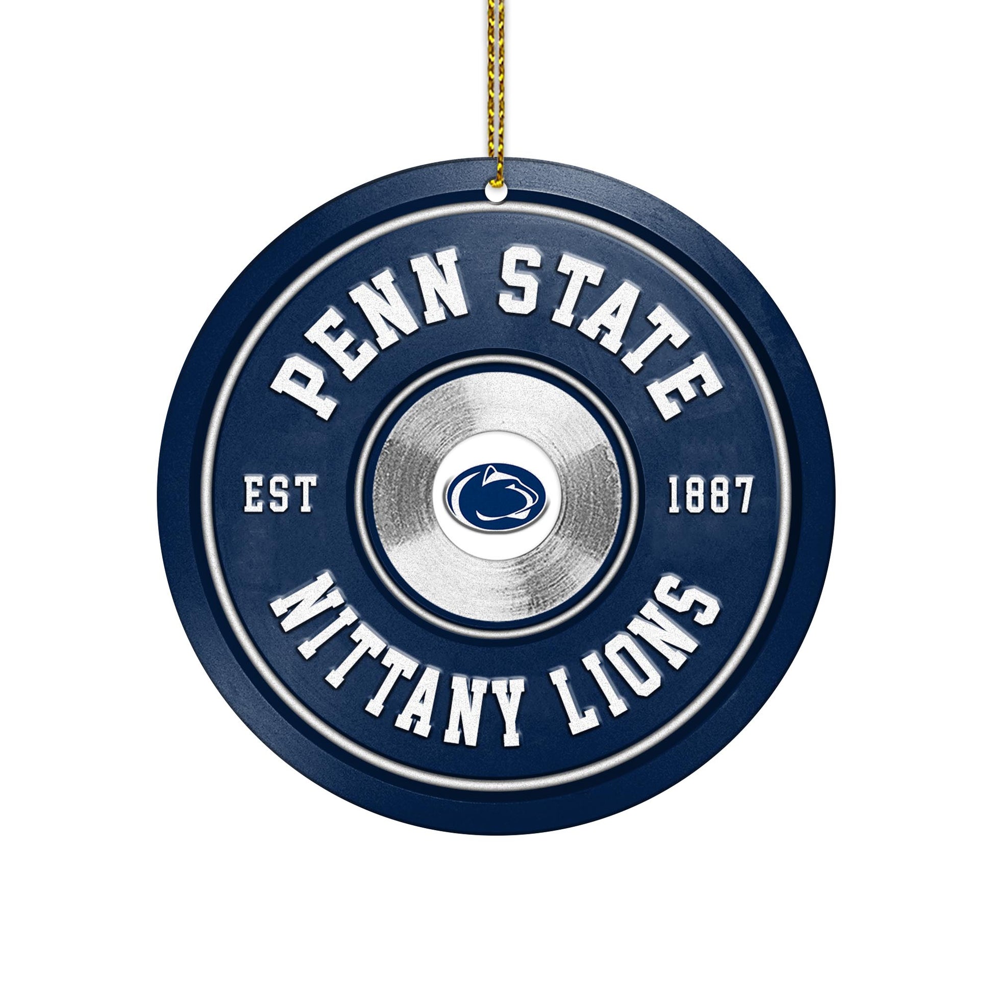 Penn State Nittany Lions Fitness Circle Aluminium Ornament 2 Side Trending New Arrivals H52883 ETUG311023