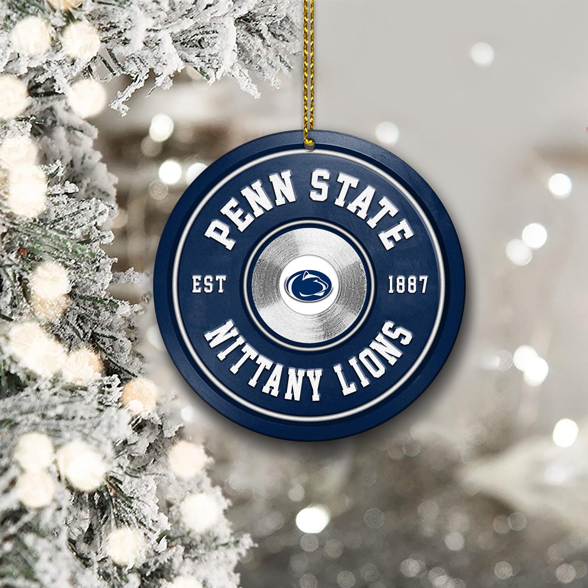 Penn State Nittany Lions Fitness Circle Aluminium Ornament 2 Side Trending New Arrivals H52883 ETUG311023