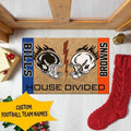 Personalized House Divided Football Team Door Mat,  Football Welcome Mat, Custom Football Team Name, Sport Rug Decor, Housewarming Gift ETHY-50030001 ETHY Doormat