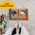 Personalized House Divided Football Team Door Mat,  Football Welcome Mat, Custom Football Team Name, Sport Rug Decor, Housewarming Gift ETHY-50030001 ETHY Doormat