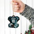 Philadelphia Eagles 2 Layered Piece Wooden Ornament Custom Name And Number, Sport Team Ornament, Sport Gifts ETRG-52175