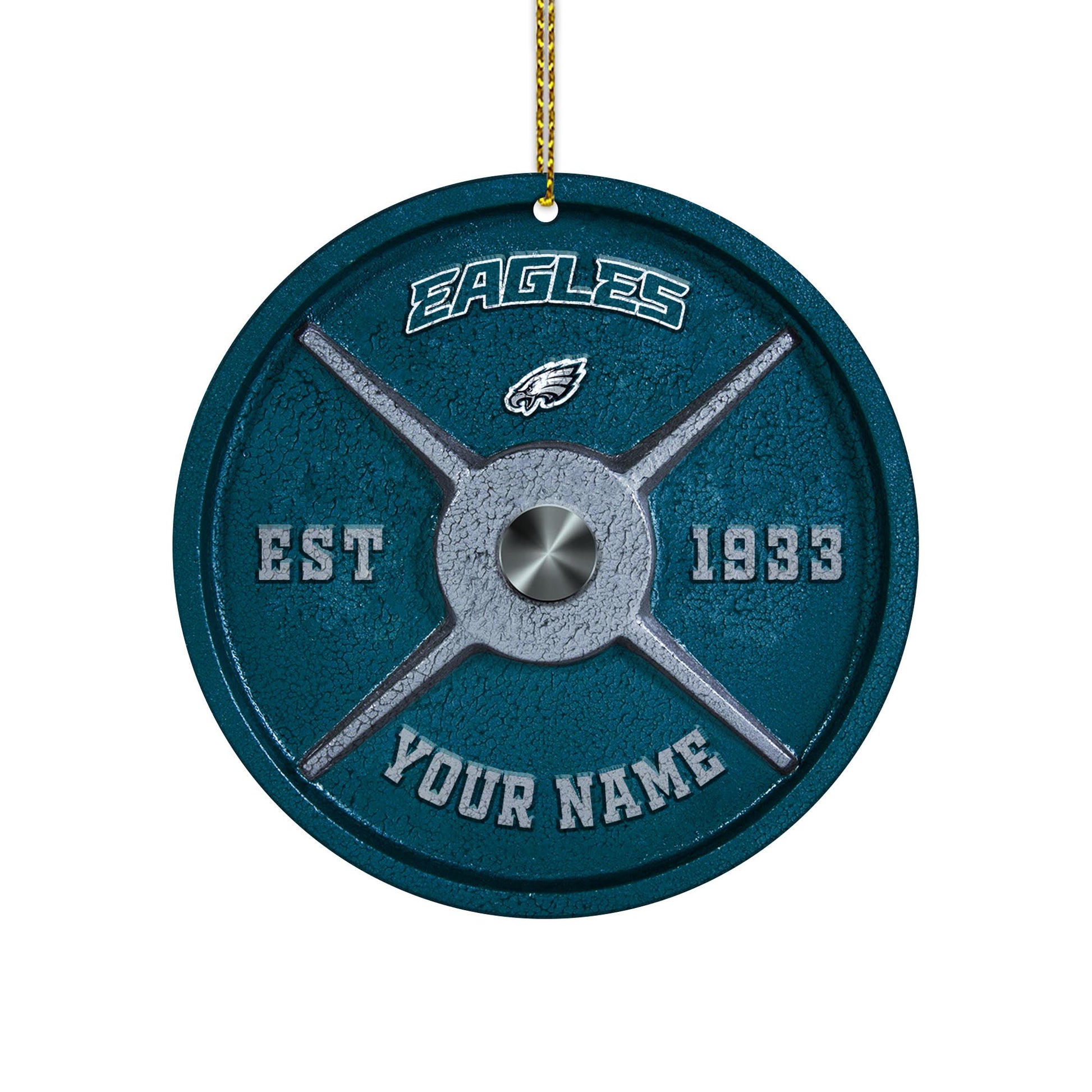Philadelphia Eagles Fitness Circle Aluminium Custom Ornament 2 Side Trending New Arrivals H52884 ETUG311023