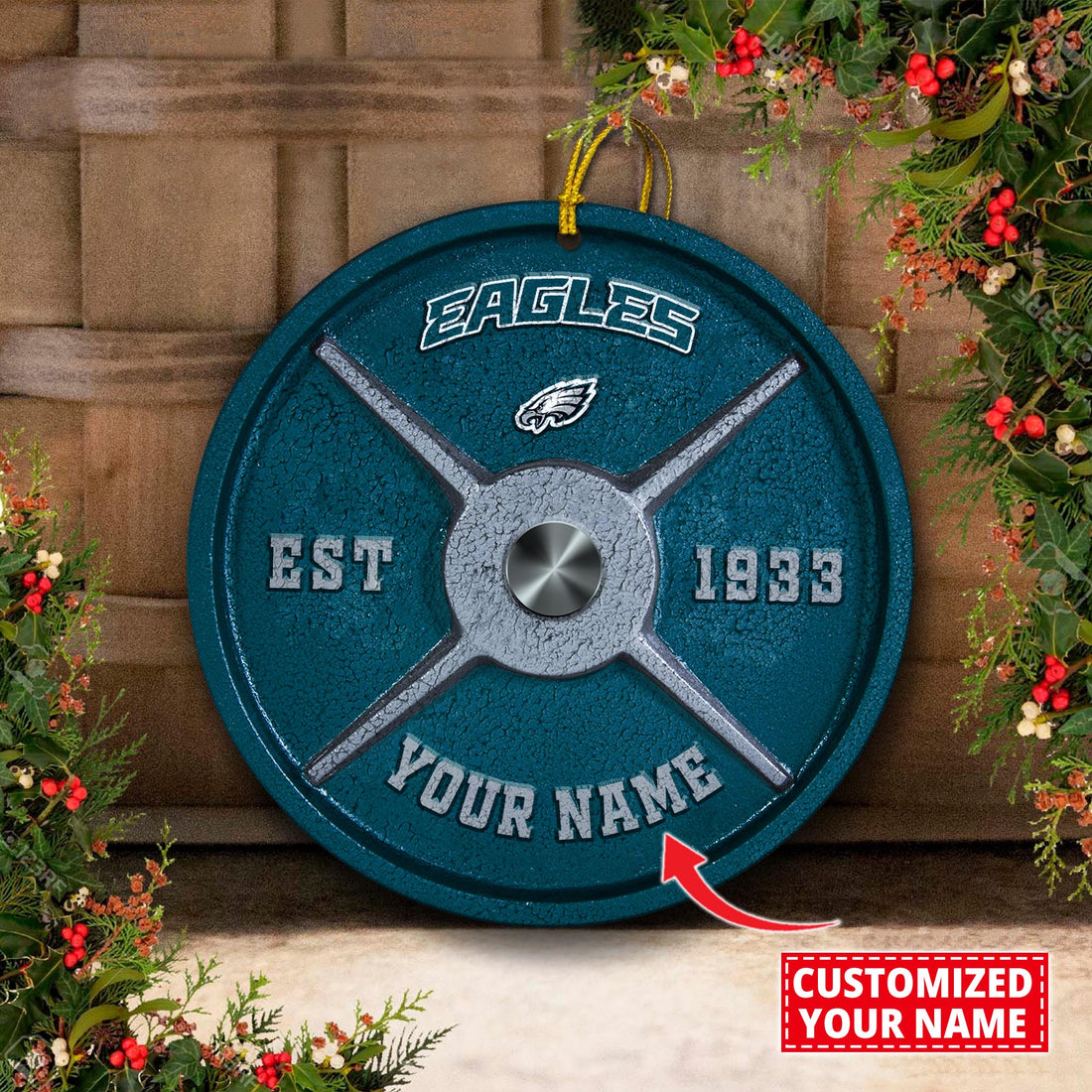 Philadelphia Eagles Fitness Circle Aluminium Custom Ornament 2 Side Trending New Arrivals H52884 ETUG311023